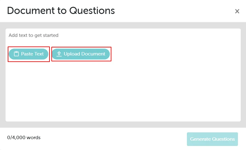 Create Questions from Documents