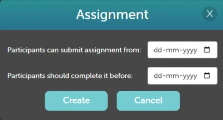 Assignment Mode - Set Dates