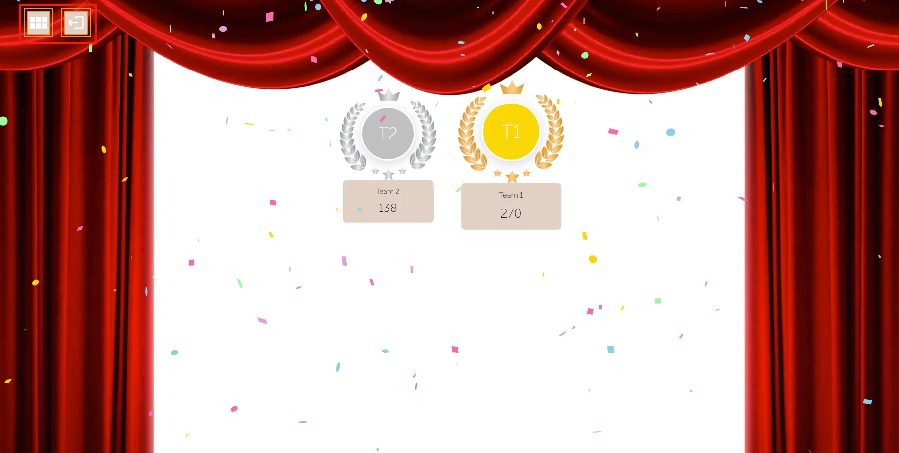 Basic Mode - Winner and Results Screen