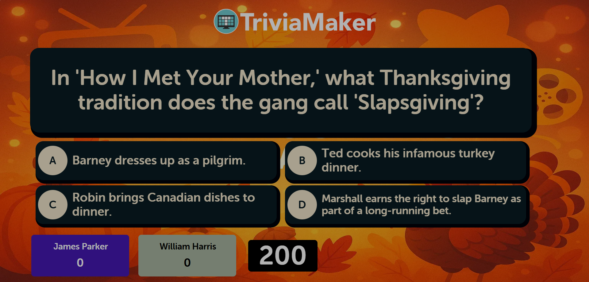 Presenter Screen - First Question Display