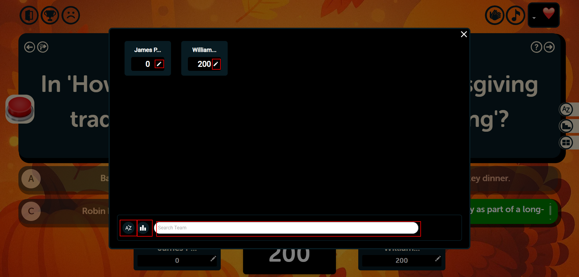 Leaderboard - Connected Players and Scores