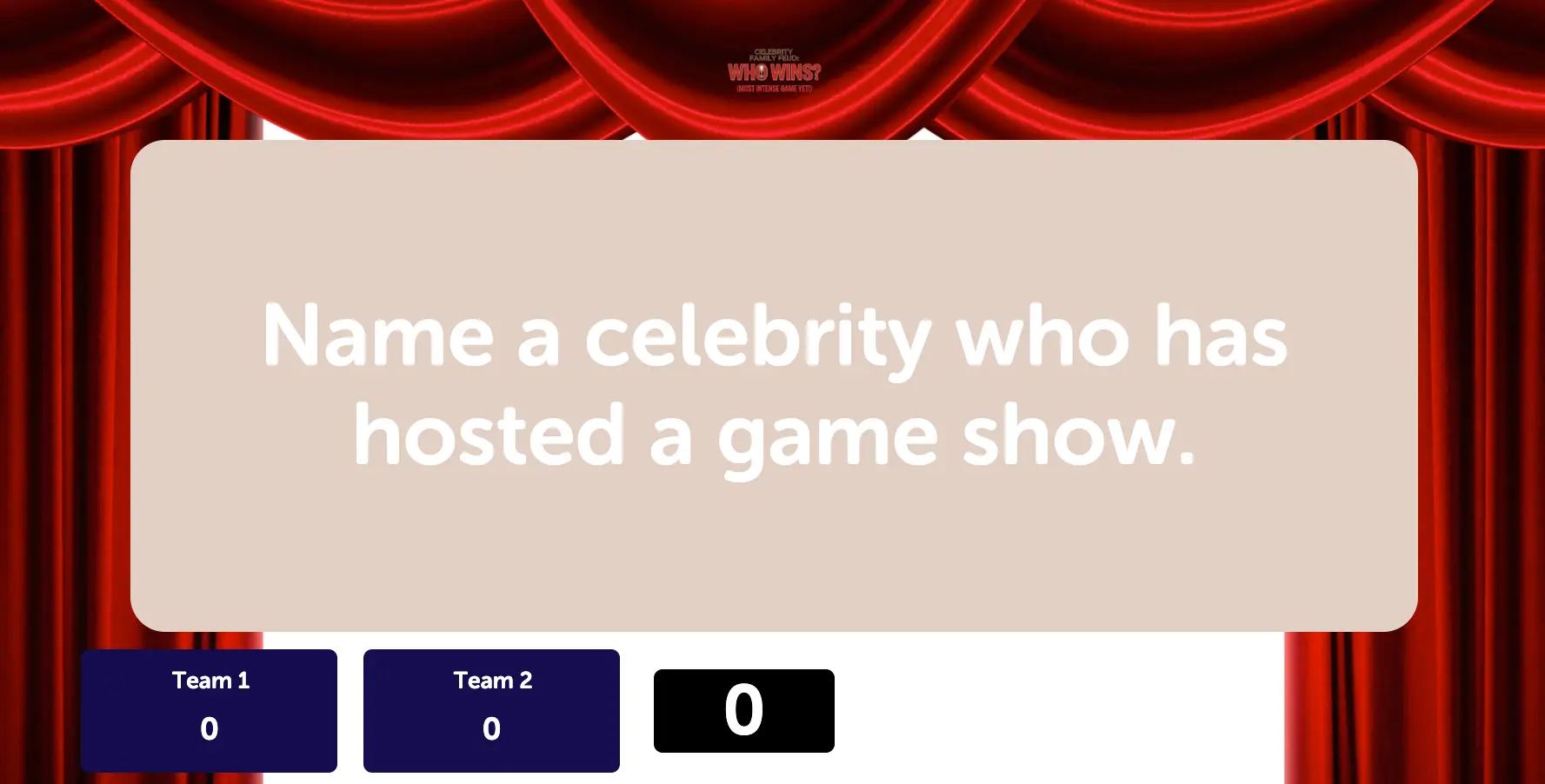 Presenter Screen - First Question Display