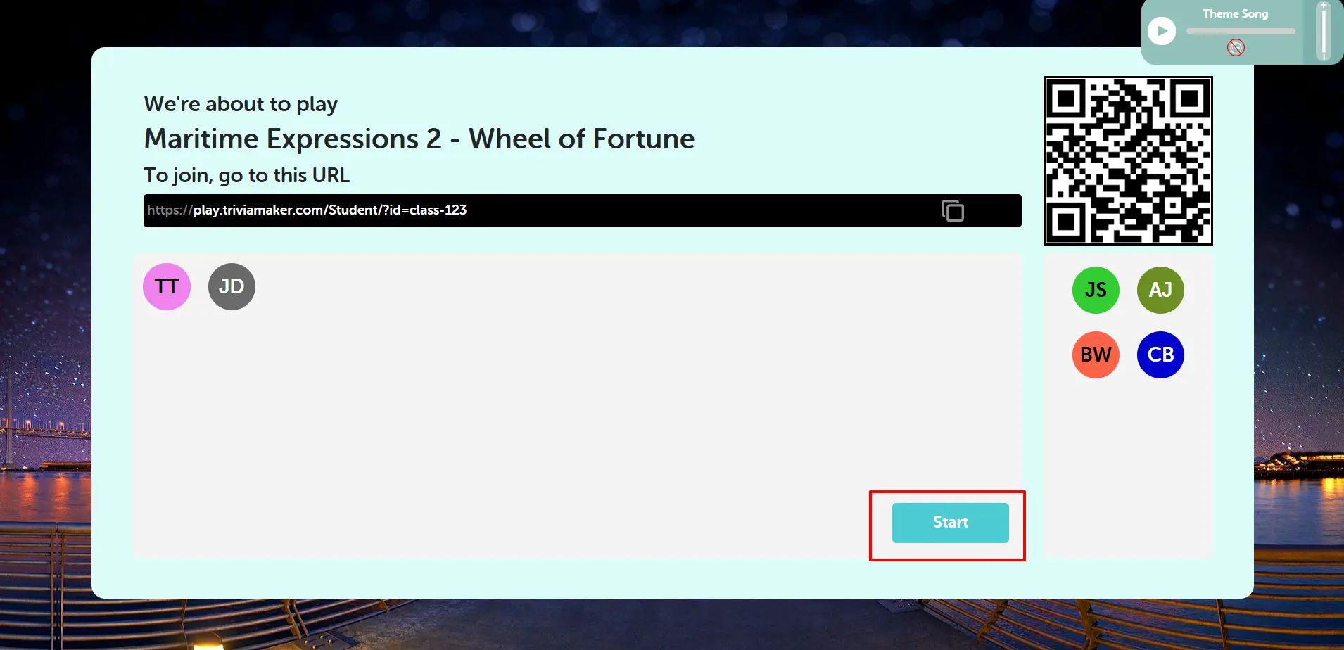 Classroom Mode - Student Joining Screen