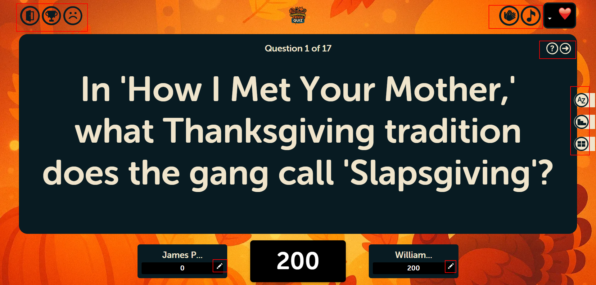 Controller Screen - Question Display with Answer Options