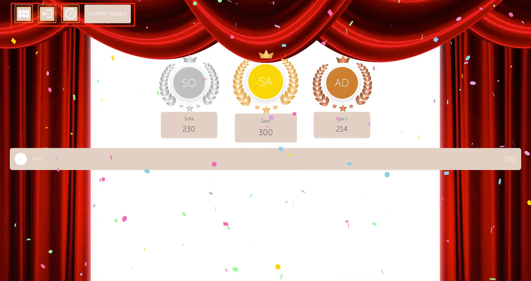 Basic Mode - Winner and Results Screen