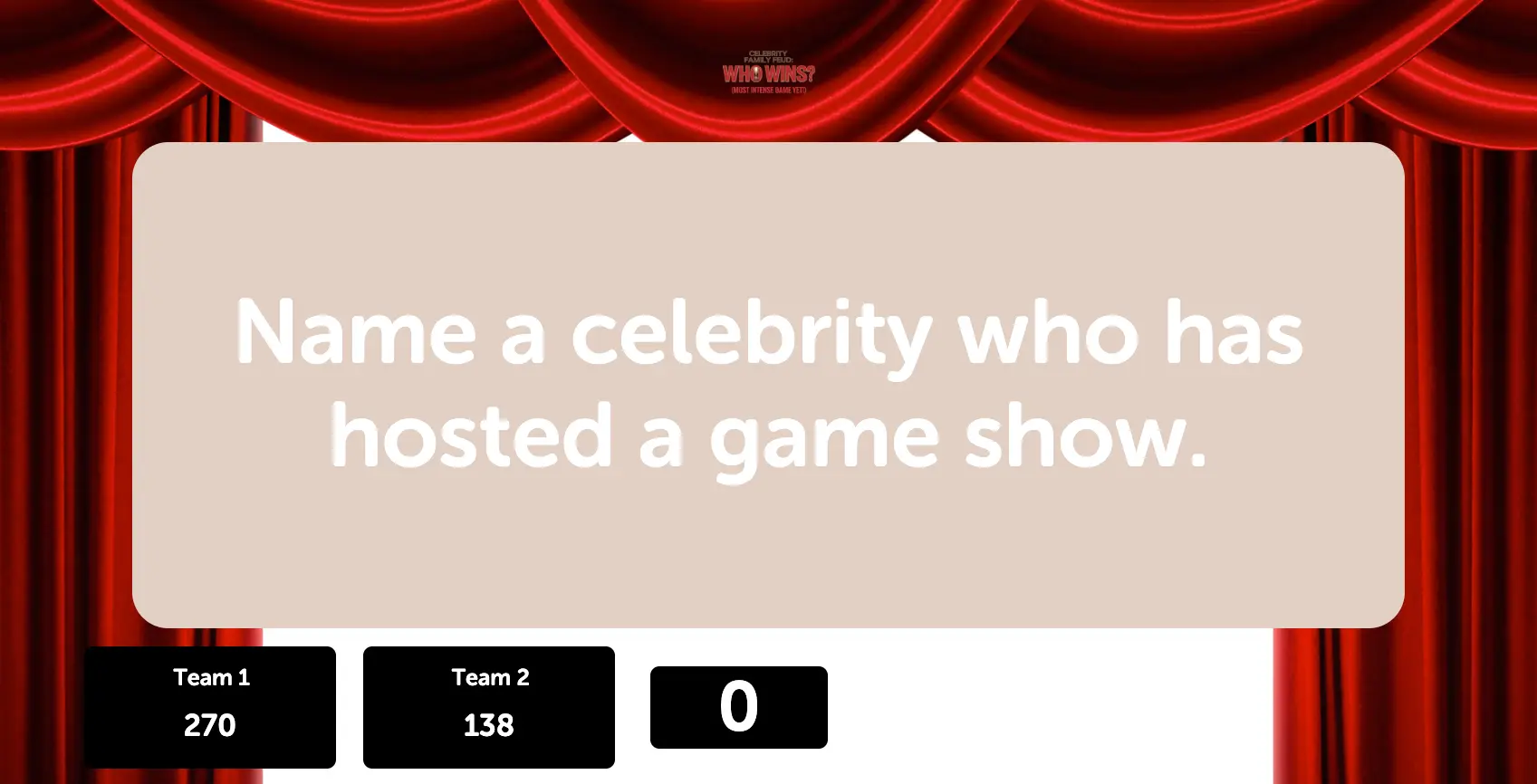 Presenter Screen - First Question Display