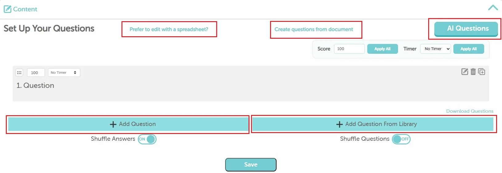 Add Questions to Your Quiz
