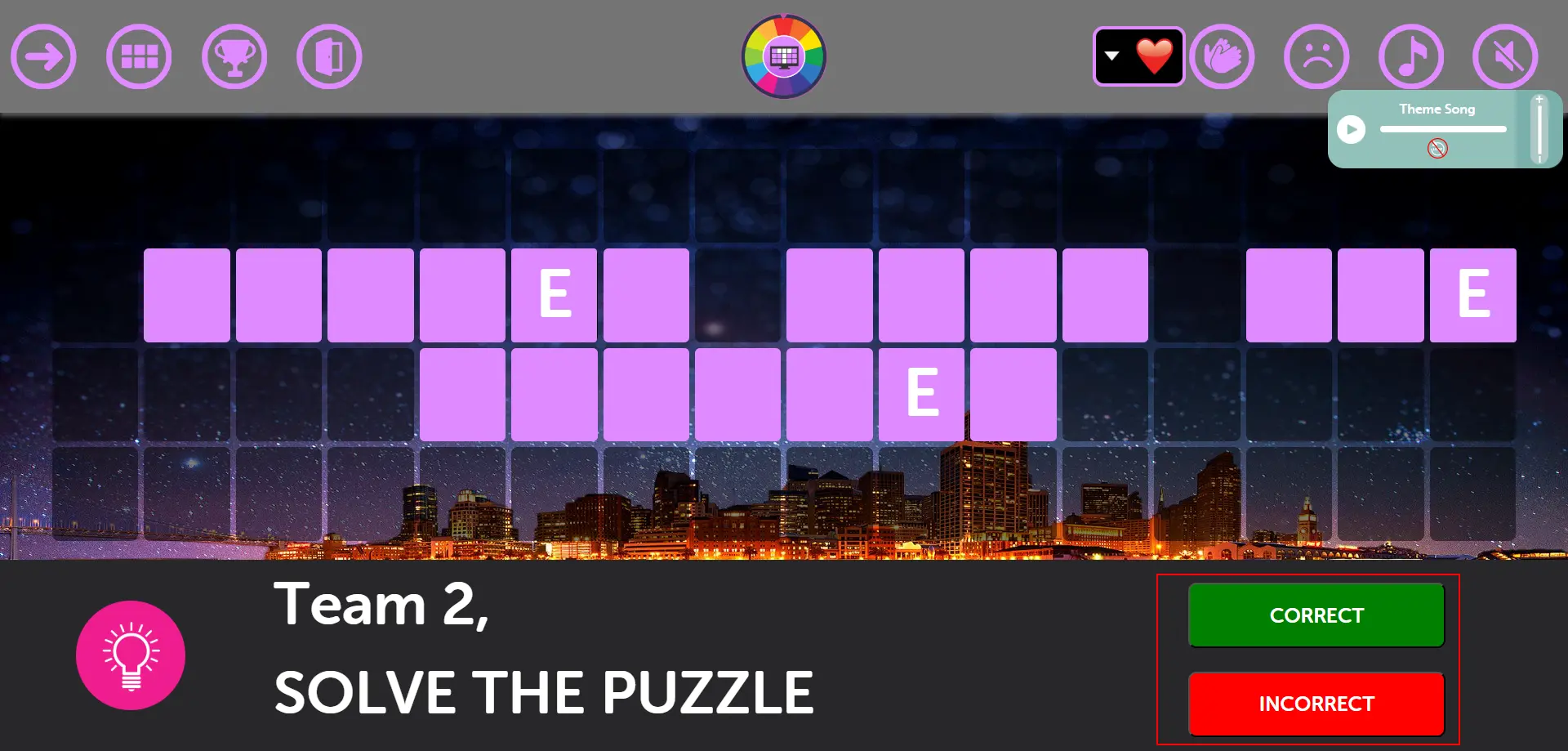 Wheel Basic Mode - Solve the Puzzle Screen