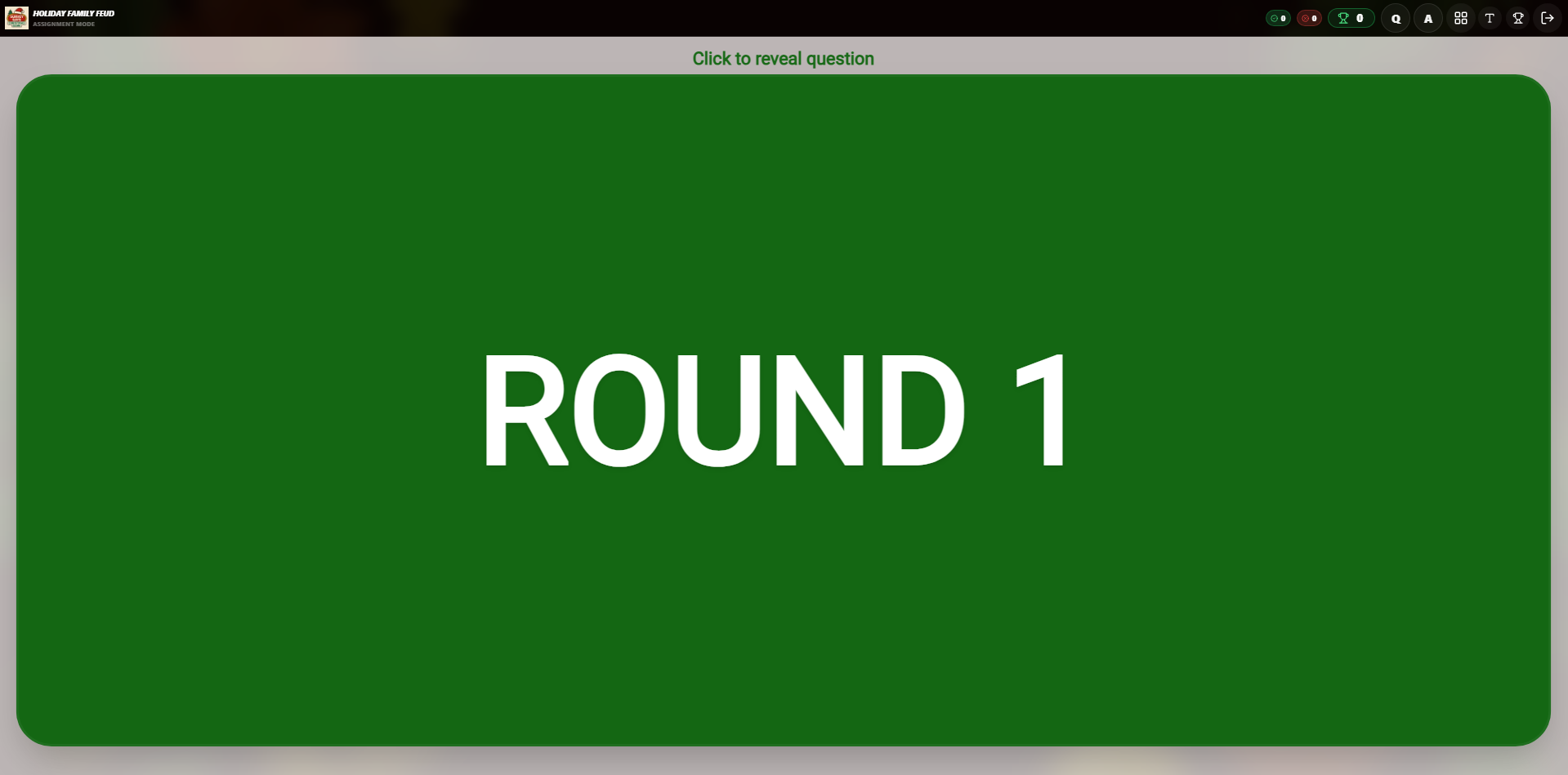 Round Name Screen