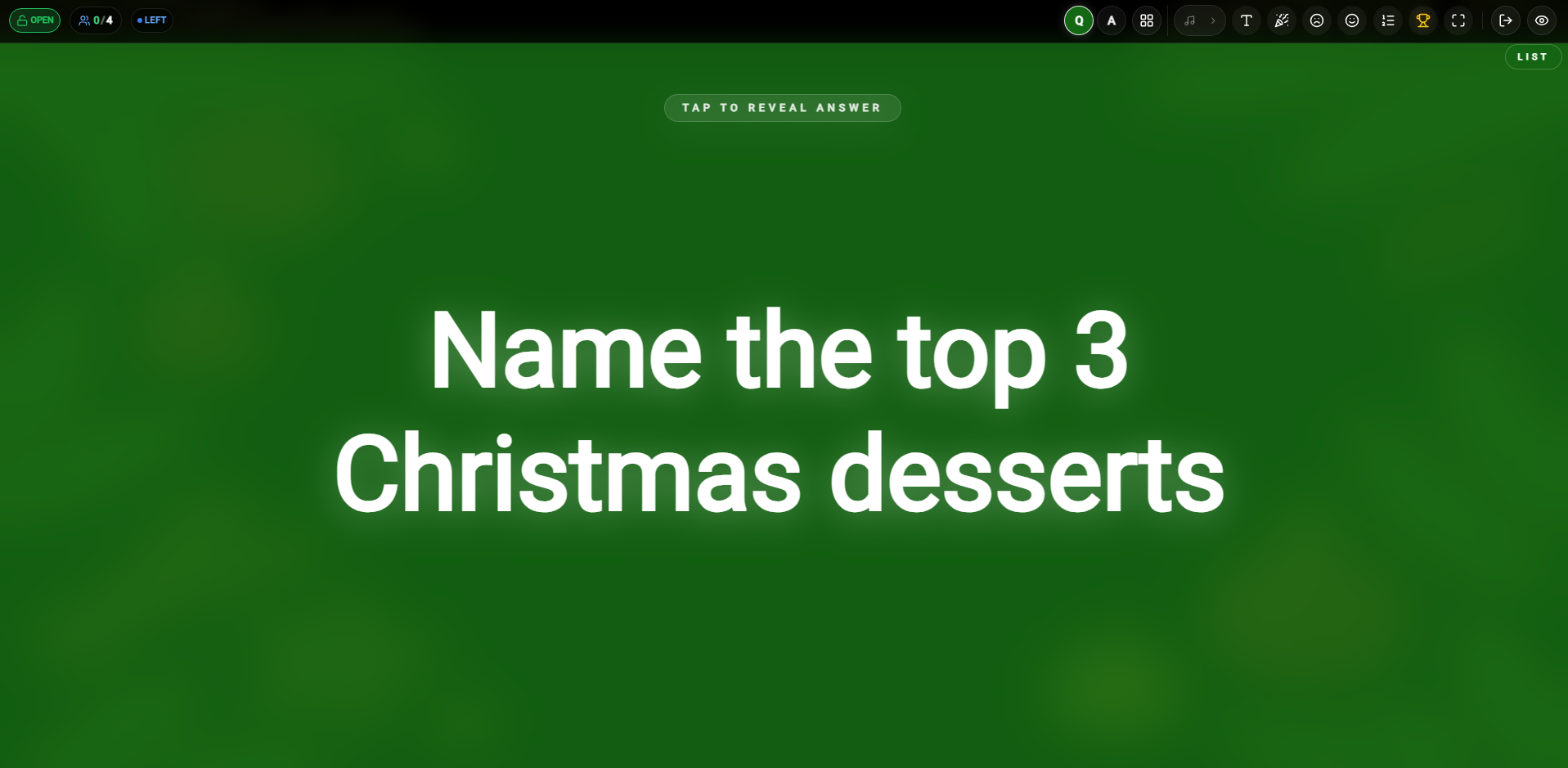 Teacher Question Screen