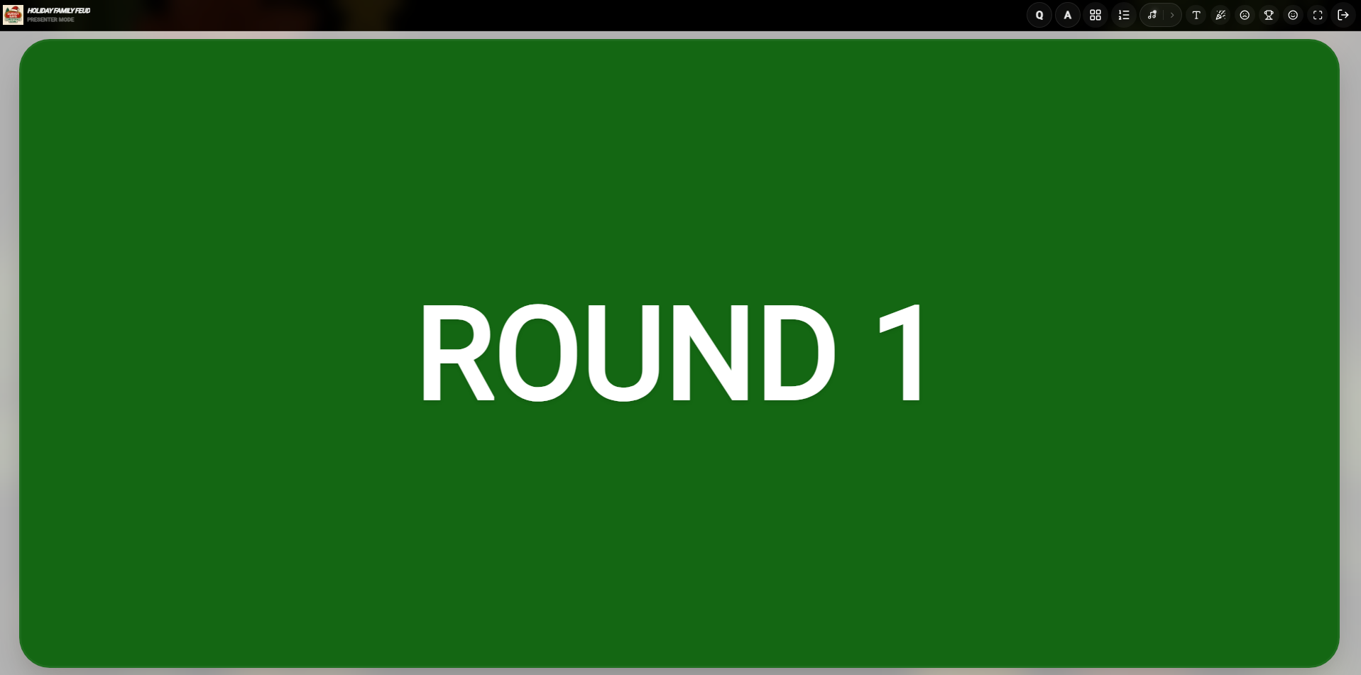 Presenter Round Name Screen