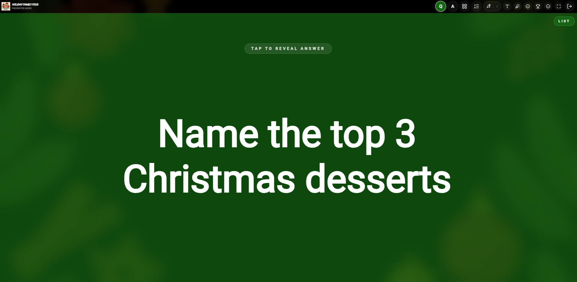 Presenter Question Screen