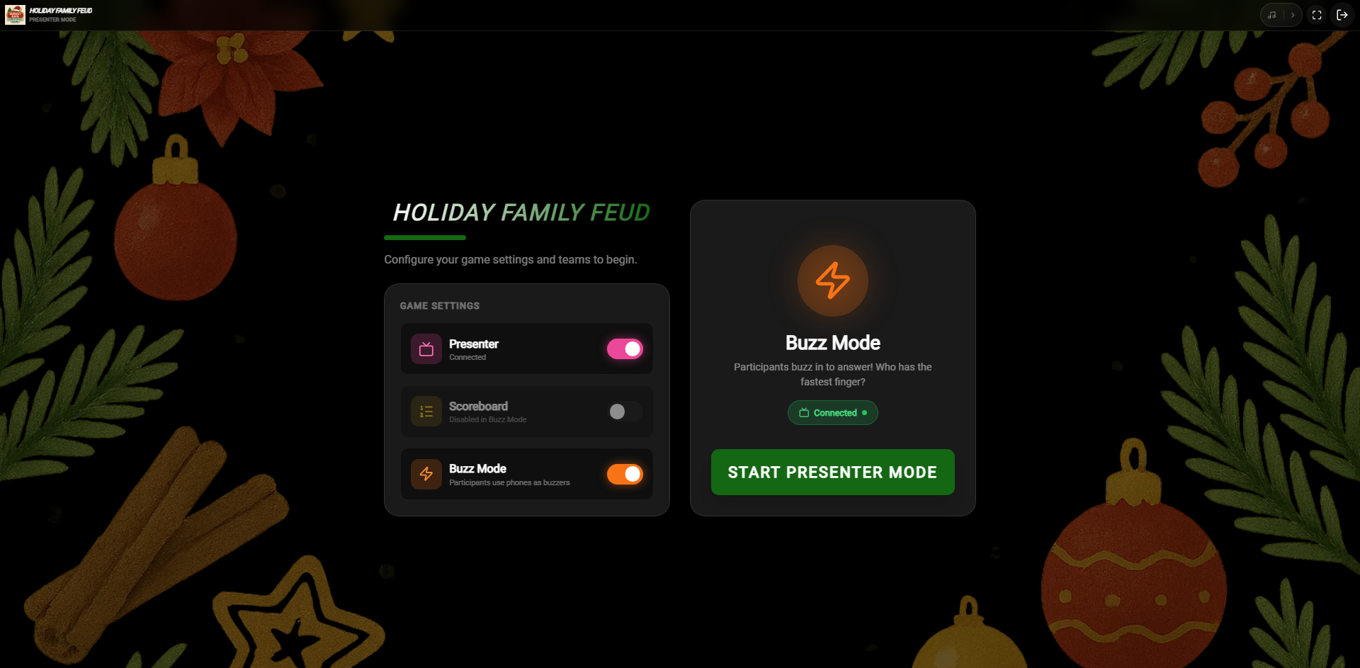 Toggle Presenter Mode