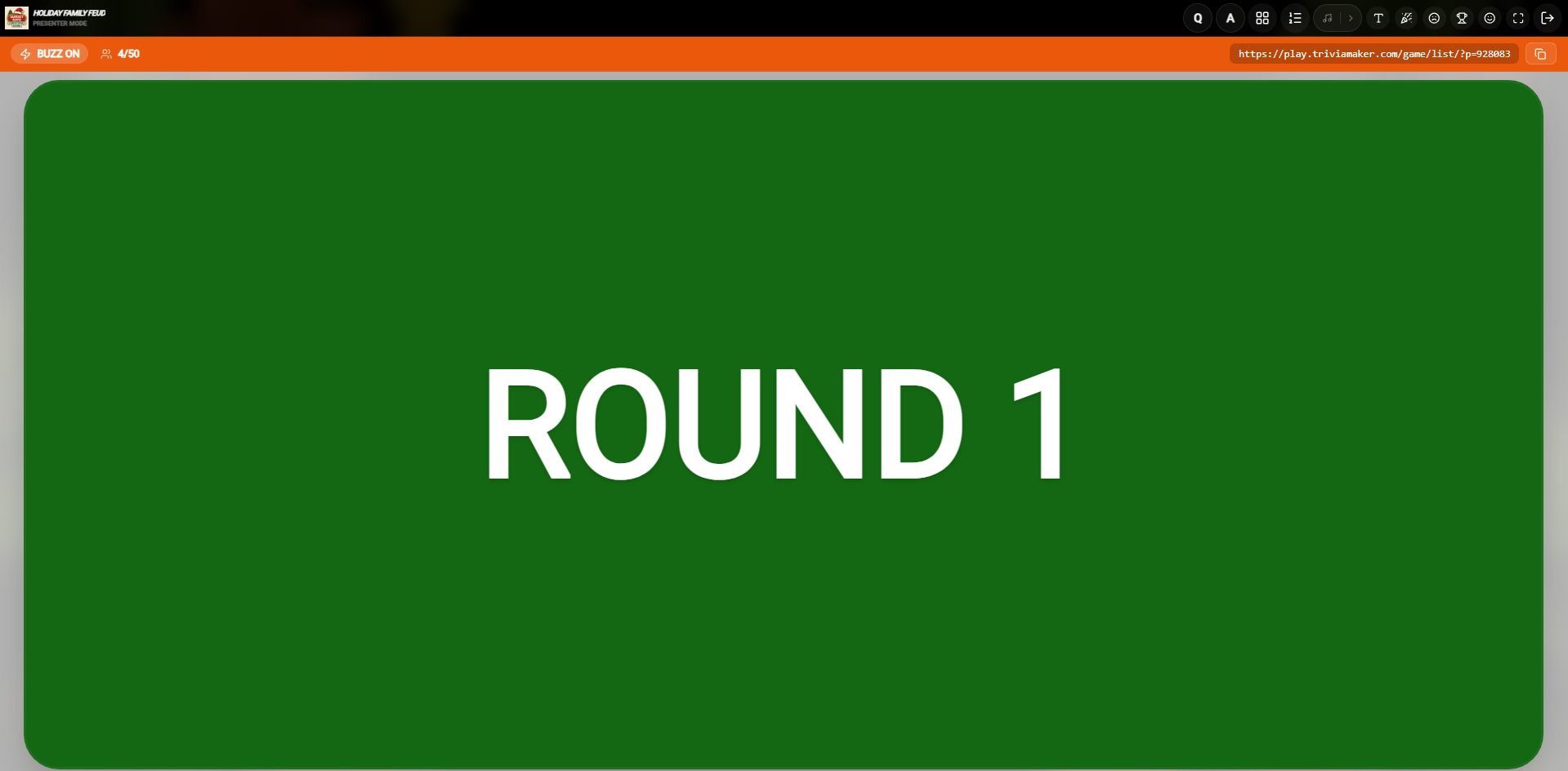 Host Round Name Screen