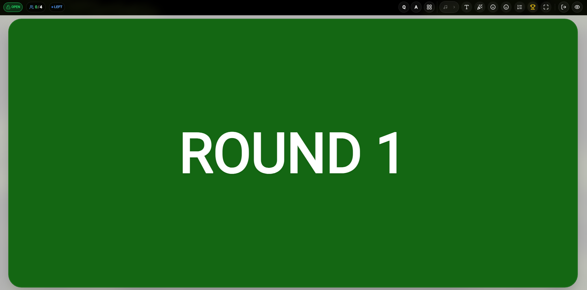 Host Round Name Screen