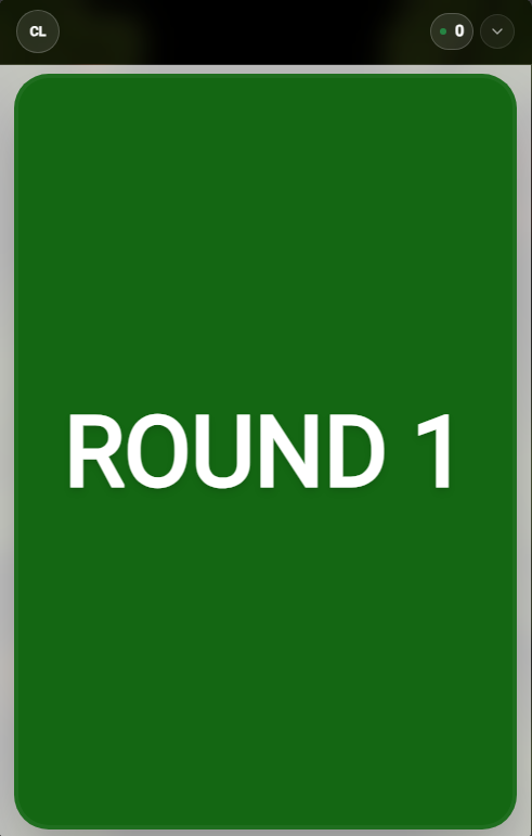 Participant Round Name Screen