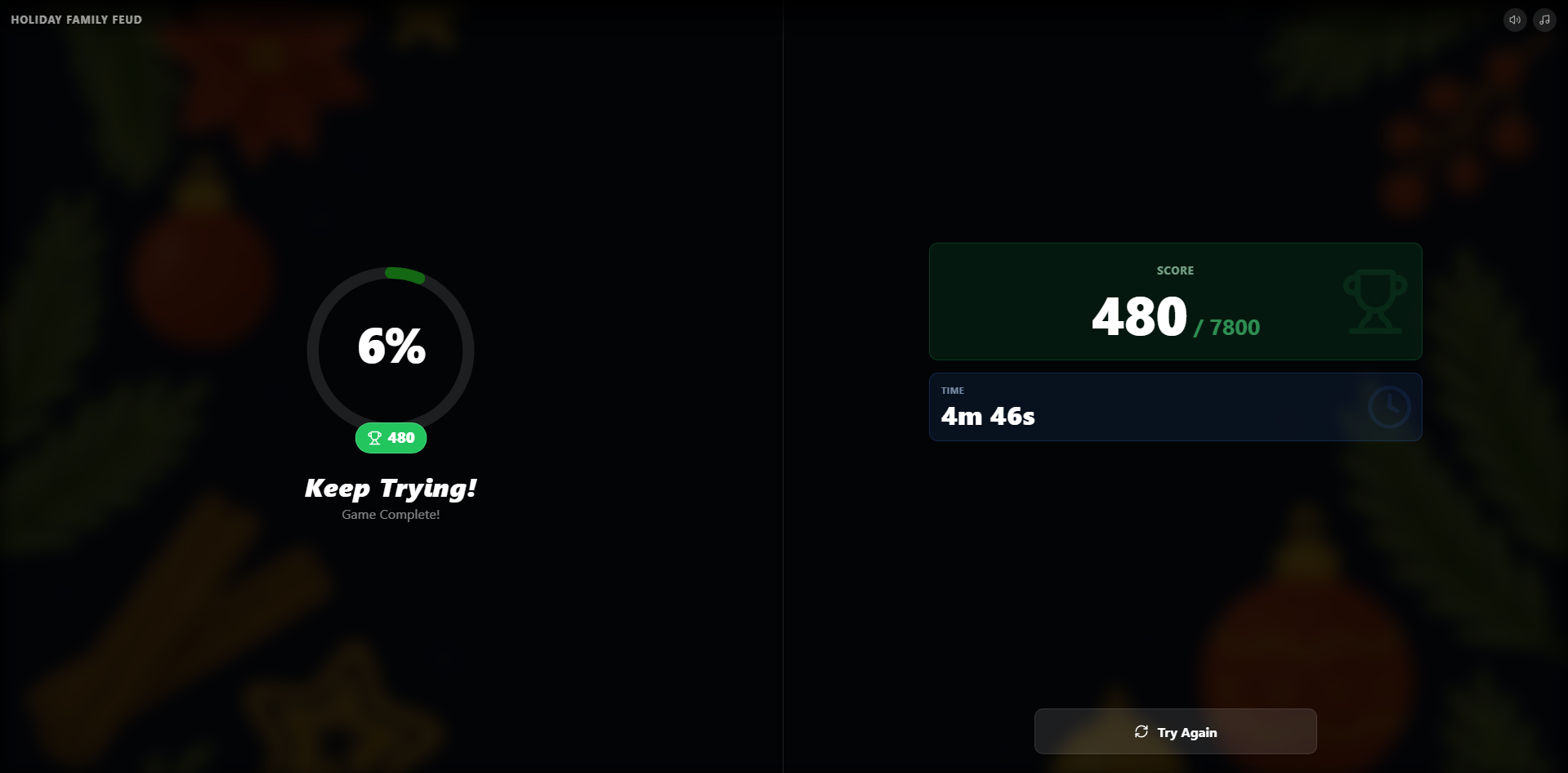 Winner Screen in Solo Mode