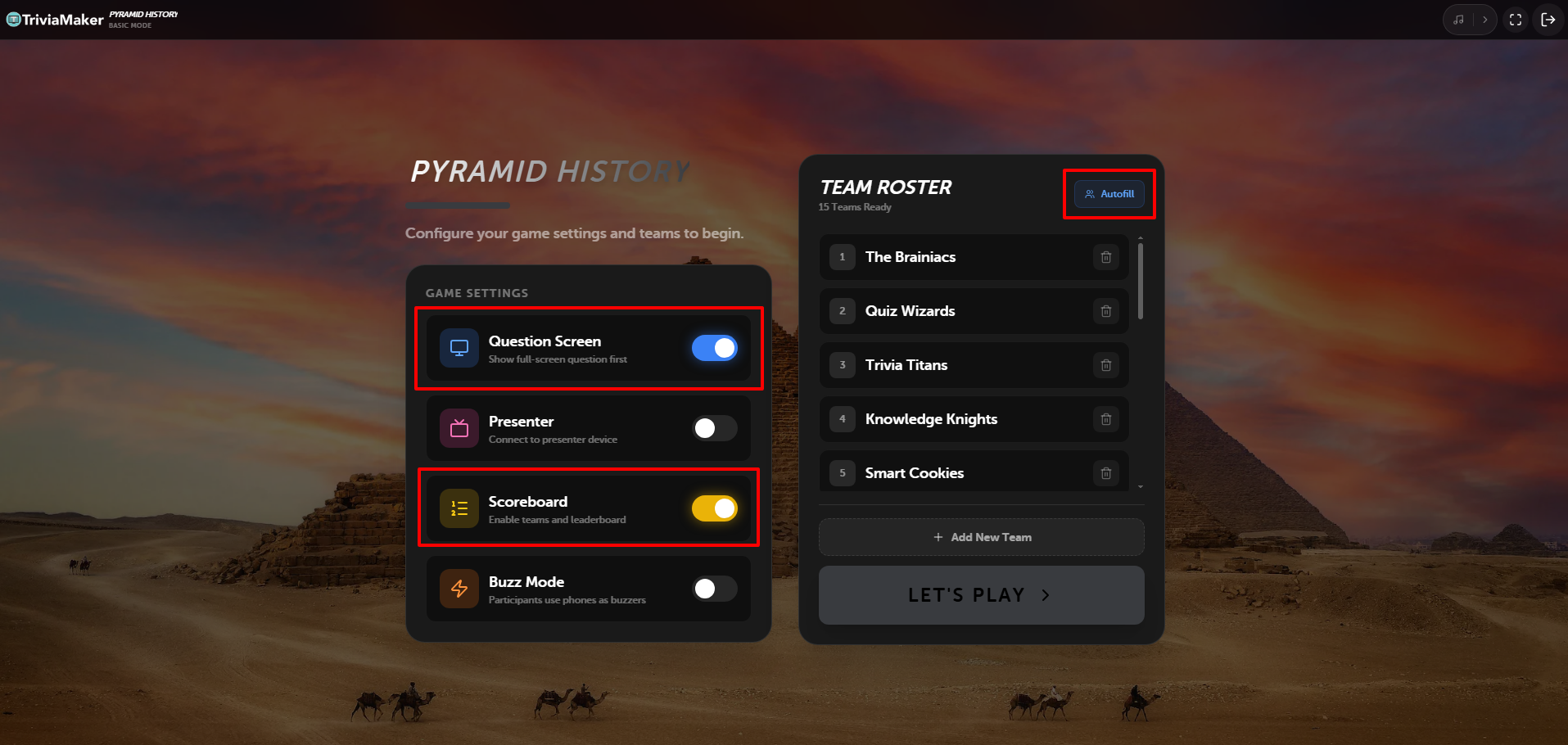 Mode Settings