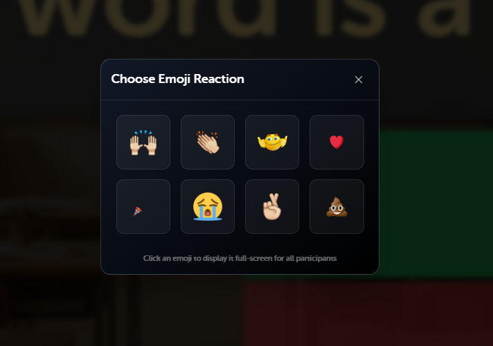 Emoji Reaction Modal
