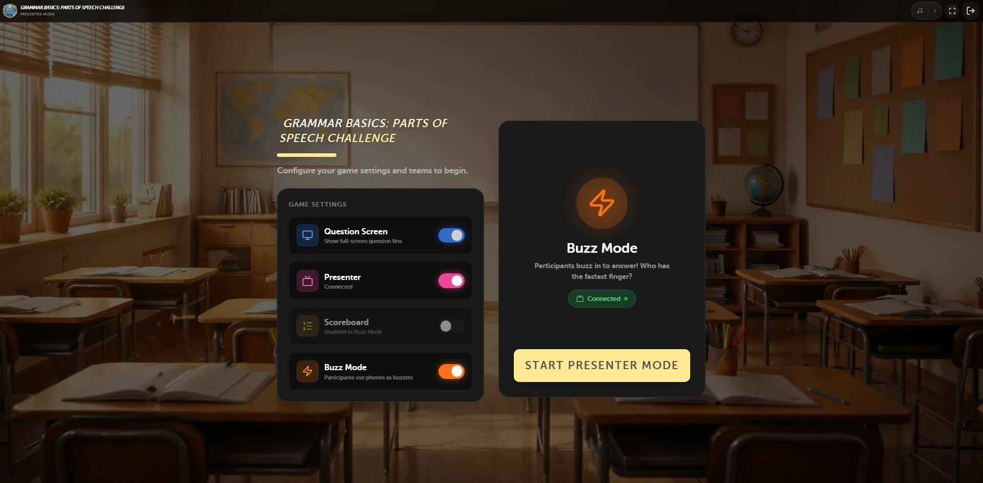 Toggle Presenter Mode