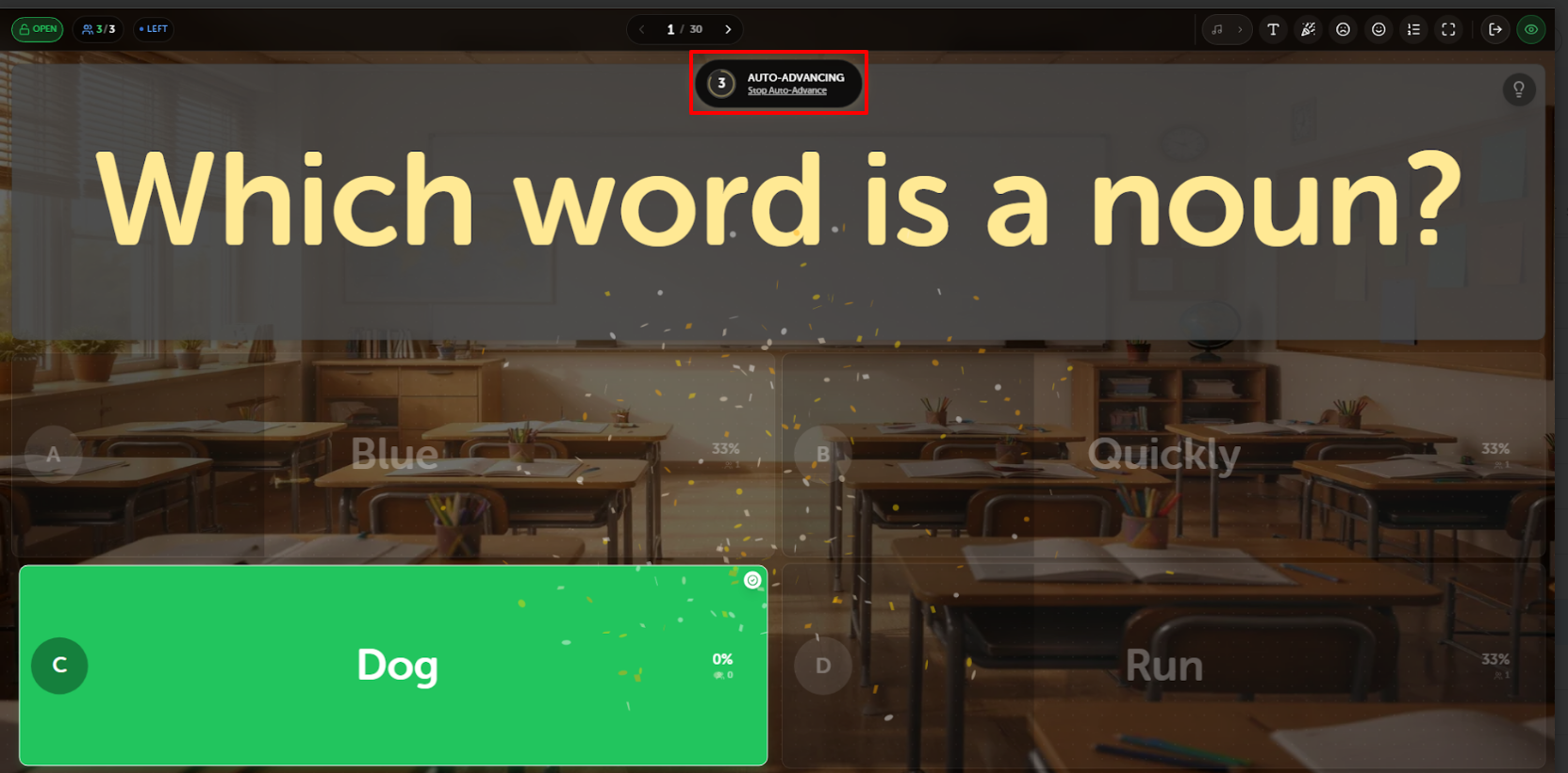 Auto-Advancing Countdown