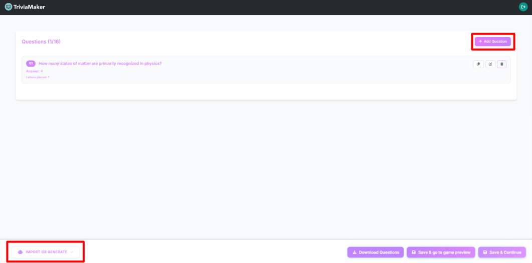 Add Questions to Your Quiz