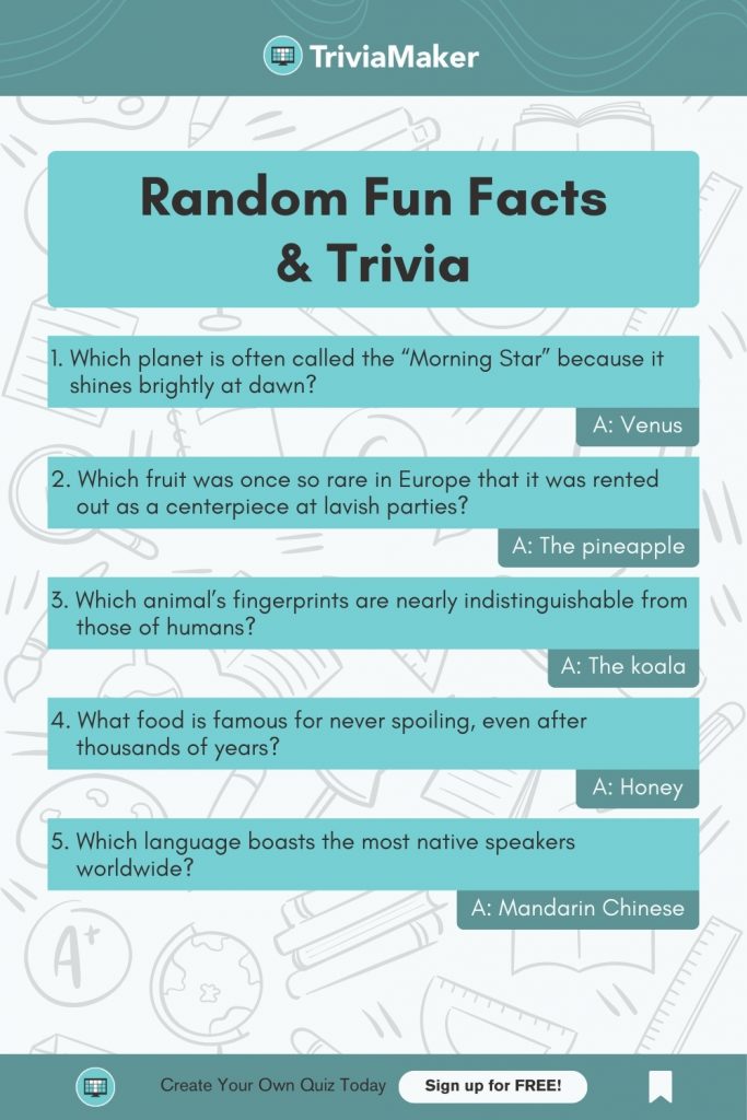 Are You Smarter Than a 5th Grader Trivia Questions_ Random Fun Facts & Trivia