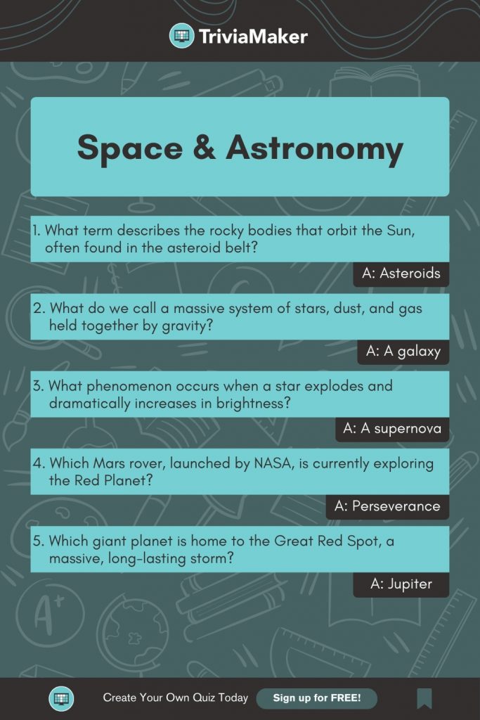 Are You Smarter Than a 5th Grader Trivia Questions_ Space & Astronomy