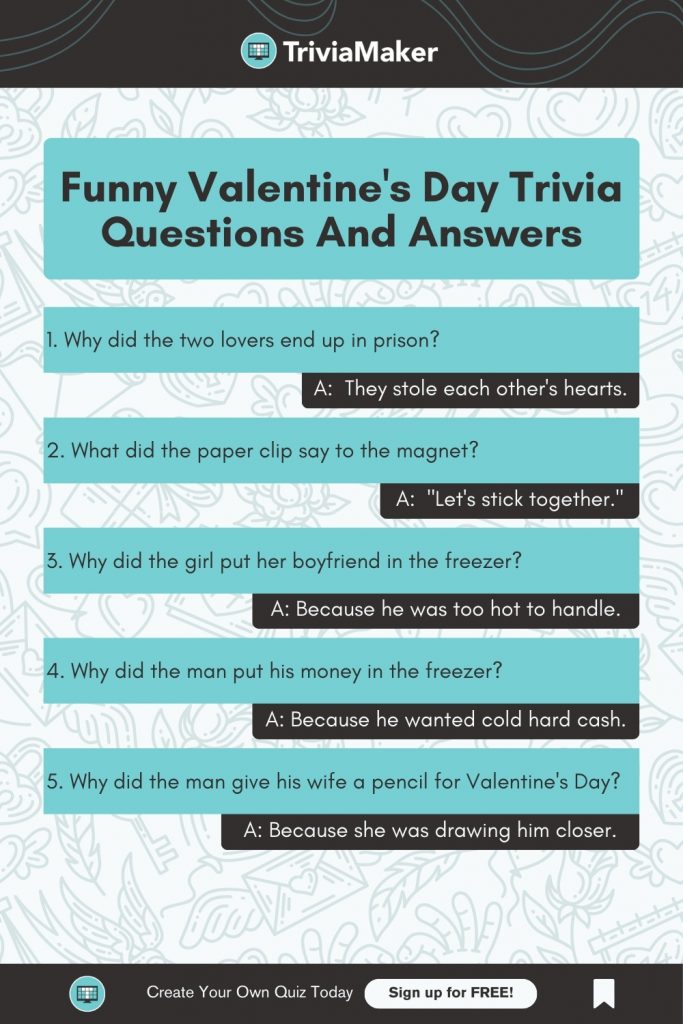 Funny Valentine's Day Trivia Questions And Answers