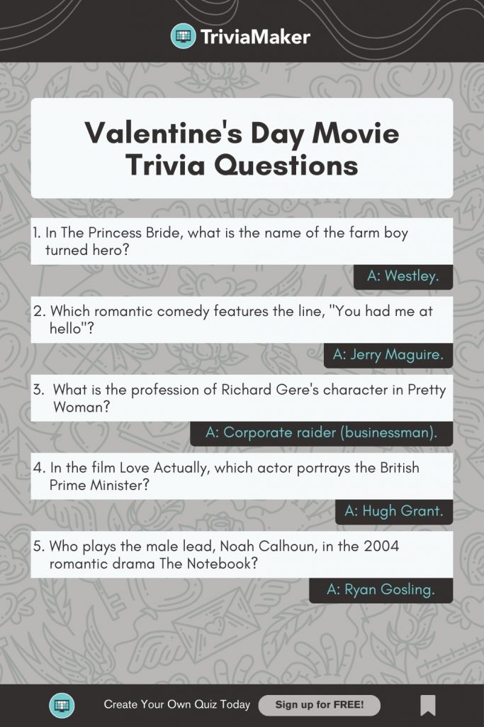 Valentine’s Day Love Songs Trivia