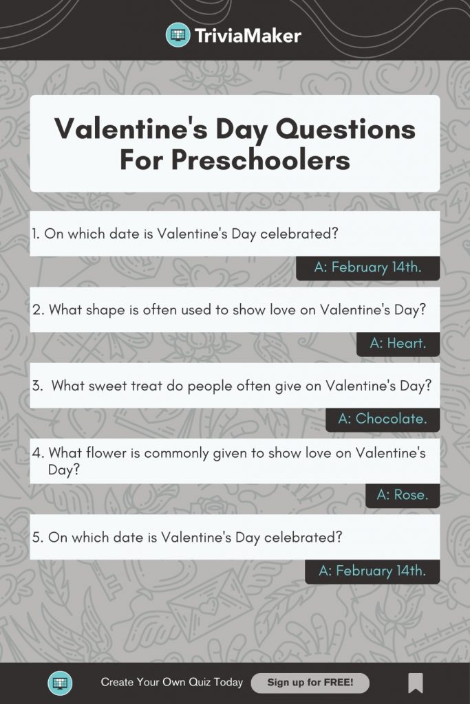 Valentine's Day Questions For Preschoolers