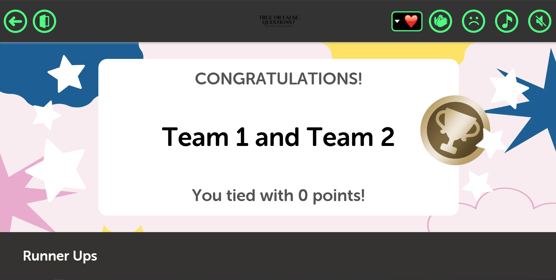 Winner Screen
