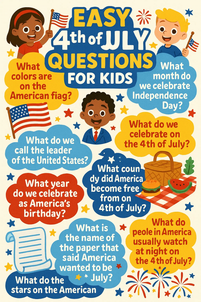 Kids' Easy 4th of July Questions (5 Questions)