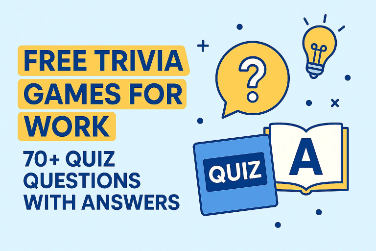 Free Trivia Games for Work: 70+ Quiz Questions With Answers
