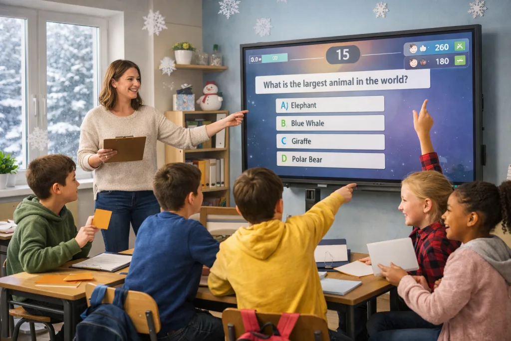 winter indoor games for classrooms on smartboard