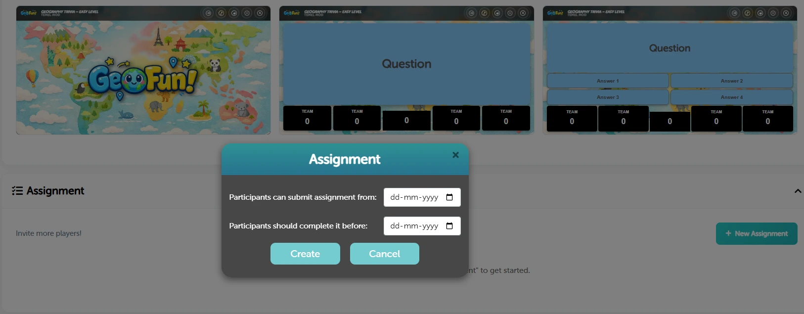 Assign quiz with deadline tracking