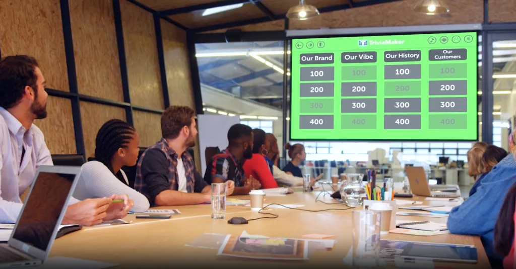 TriviaMaker AI-powered quiz generator for corporate training with presenter mode