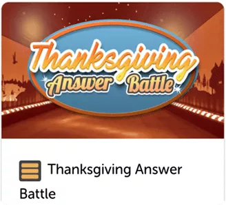 Thanksgiving answer battel trivia quiz