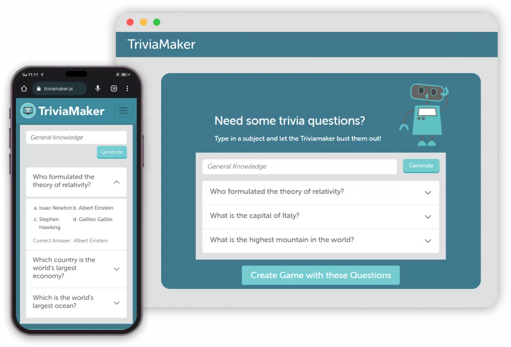 TriviaMaker Ai Quiz Generator