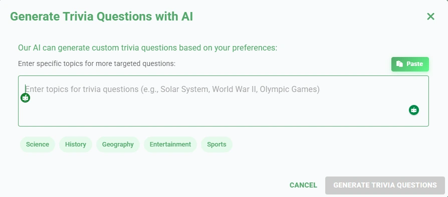 AI Quiz Creation