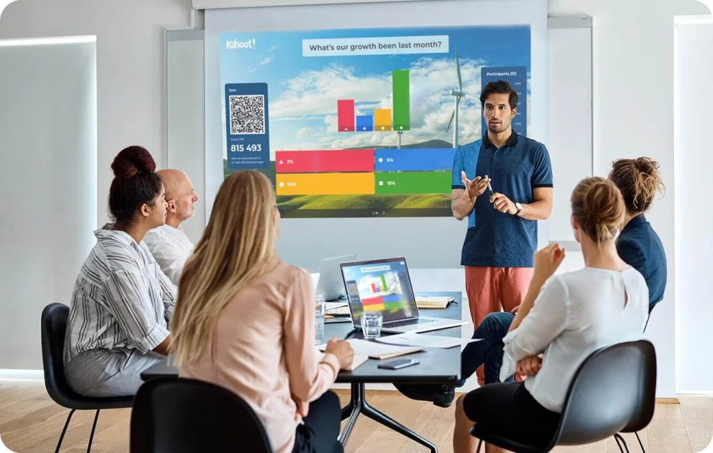 Kahoot interface for corporate training quiz creation