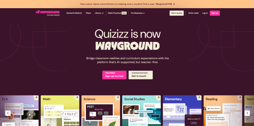 Quizizz self-paced quiz platform