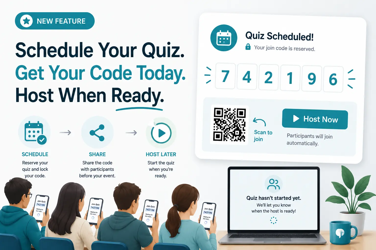 schedule quiz feature